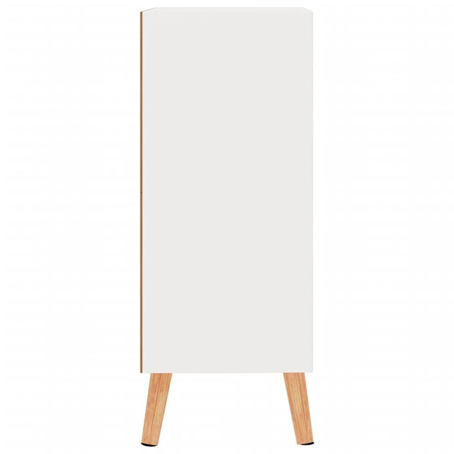 Dressoir 60x30x72 cm bewerkt hout hoogglans wit