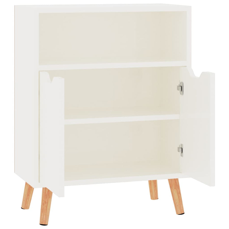 Dressoir 60x30x72 cm bewerkt hout hoogglans wit