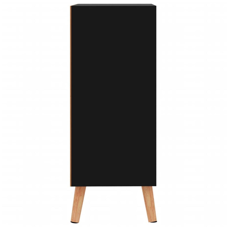 Dressoir 60X30X72 Cm Bewerkt Hout Hoogglans zwart