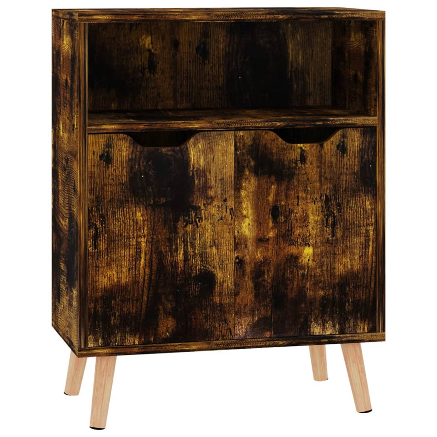 Dressoir 60X30X72 Cm Bewerkt Hout Kleurig Gerookt eiken