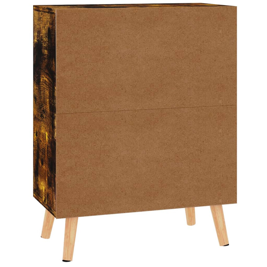 Dressoir 60X30X72 Cm Bewerkt Hout Kleurig Gerookt eiken