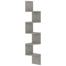 Hoekwandschap 9X9X23 Cm Bewerkt Hout Betongrijs
