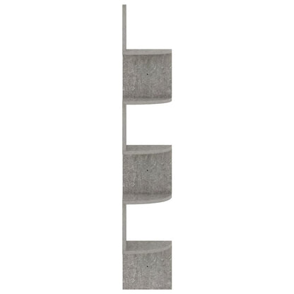 Hoekwandschap 9X9X23 Cm Bewerkt Hout Betongrijs
