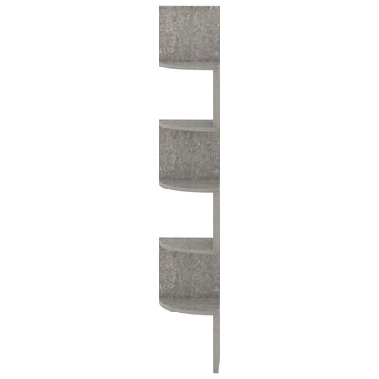 Hoekwandschap 9X9X23 Cm Bewerkt Hout Betongrijs