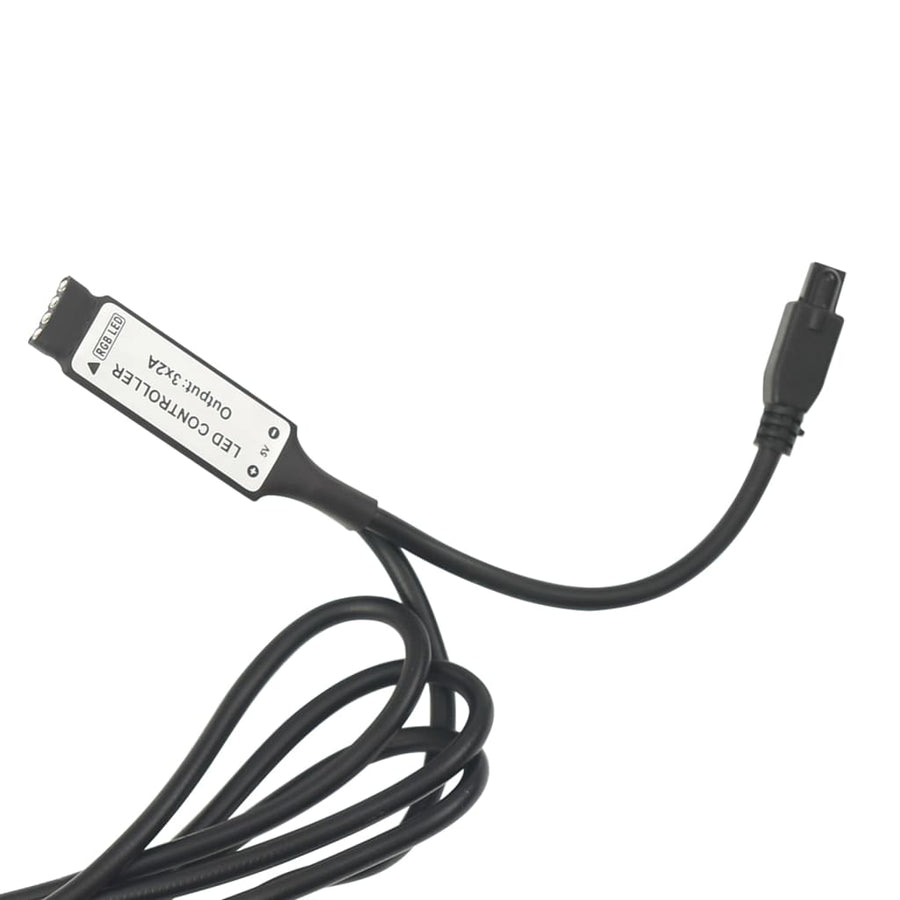 326846  Nachtkastje Led 45X35X67 Cm Bewerkt Hout Wit en sonoma eiken