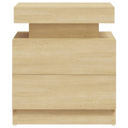 Nachtkastje 45X35X52 Cm Spaanplaat Kleurig Sonoma eiken