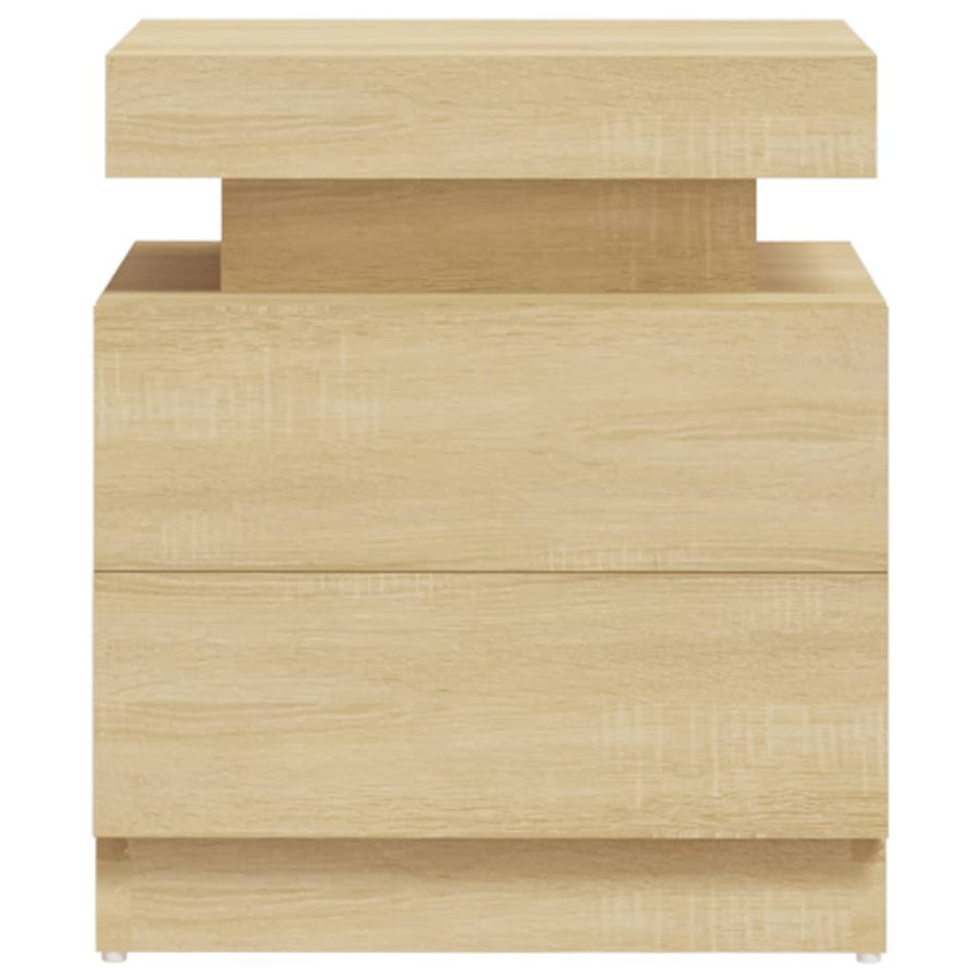 Nachtkastje 45X35X52 Cm Spaanplaat Kleurig Sonoma eiken