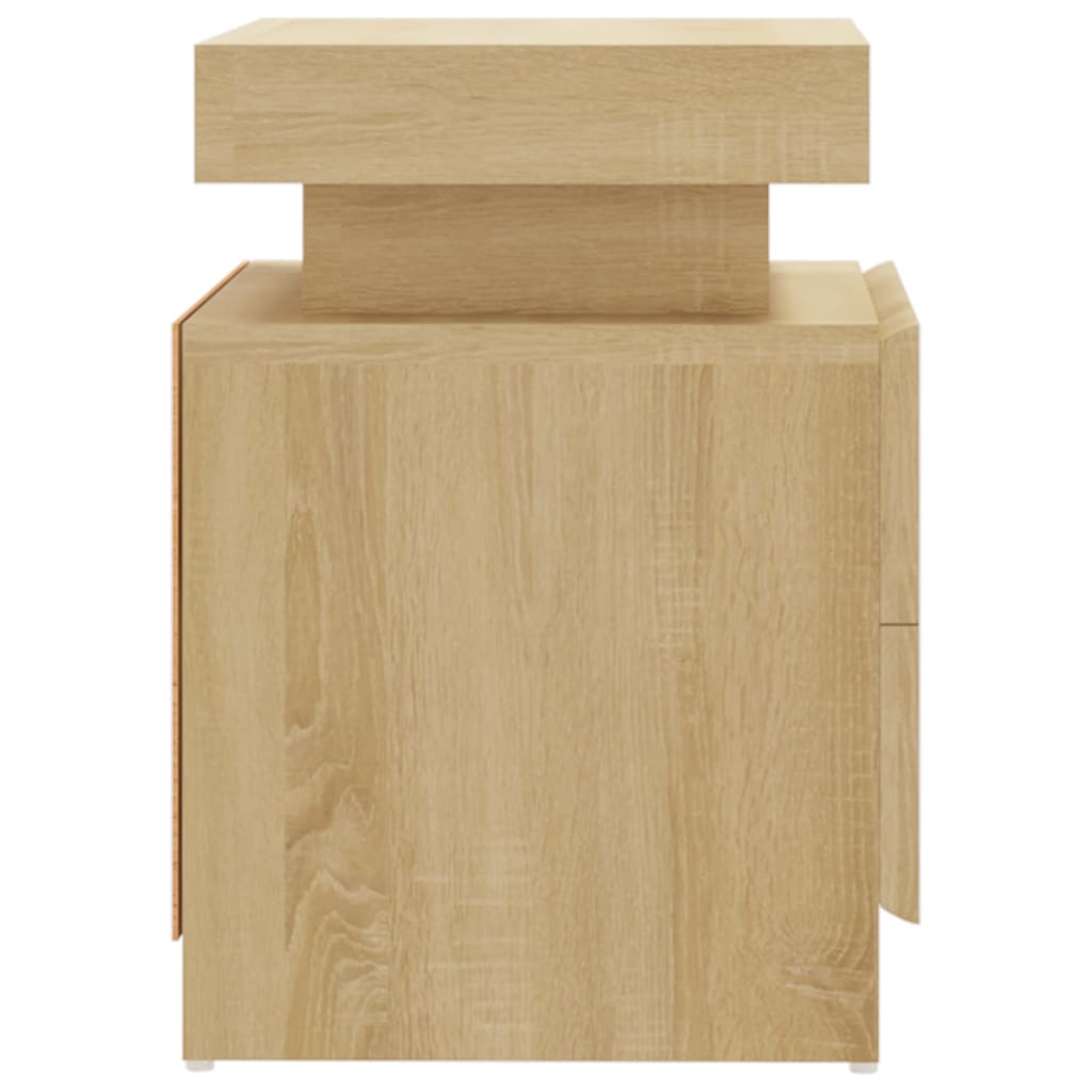 Nachtkastje 45X35X52 Cm Spaanplaat Kleurig Sonoma eiken