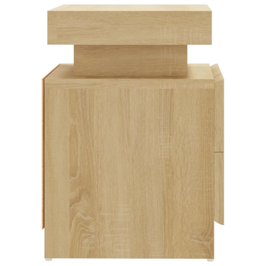 Nachtkastje 45X35X52 Cm Spaanplaat Kleurig Sonoma eiken