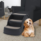 Folding dog stairs 3 steps black
