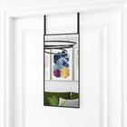 Deurspiegel 30x60 cm aluminium zwart