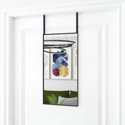 Deurspiegel 30x60 cm aluminium zwart