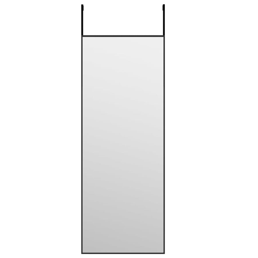 Deurspiegel 30x80 cm glas en aluminium zwart 30 x 80 cm Zwart