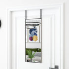 Deurspiegel 30x80 cm aluminium zwart