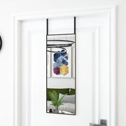 Deurspiegel 30x80 cm aluminium zwart