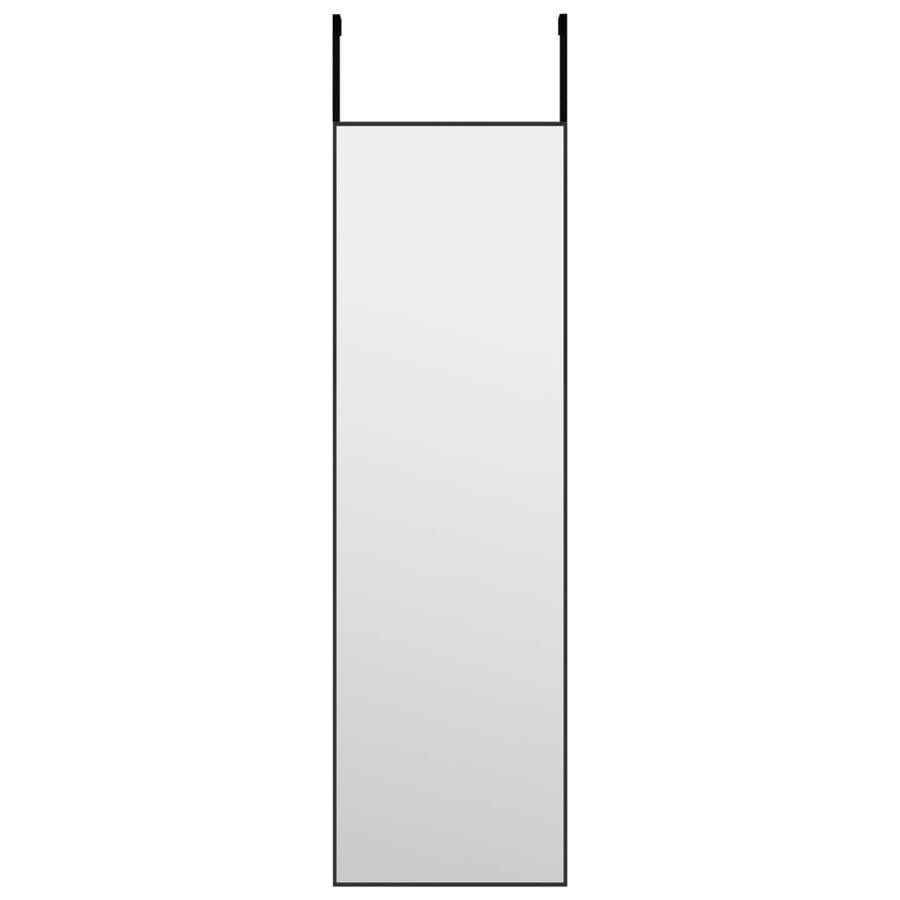 Deurspiegel 30x100 cm glas en aluminium zwart 30 x 100 cm Zwart