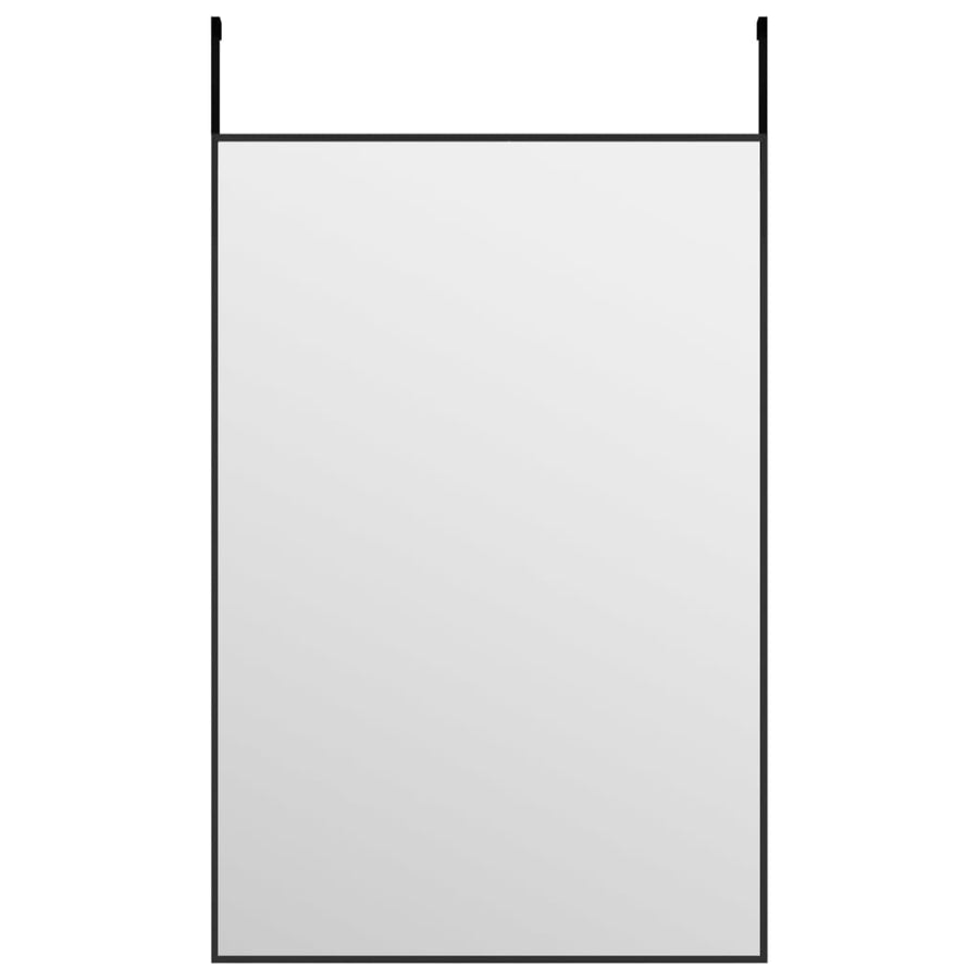 Deurspiegel 40x60 cm glas en aluminium zwart 40 x 60 cm Zwart
