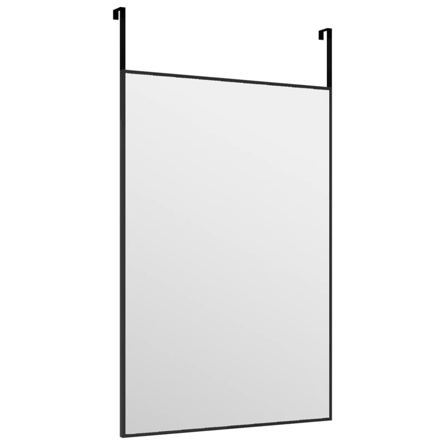 Deurspiegel 40x60 cm glas en aluminium zwart 40 x 60 cm Zwart