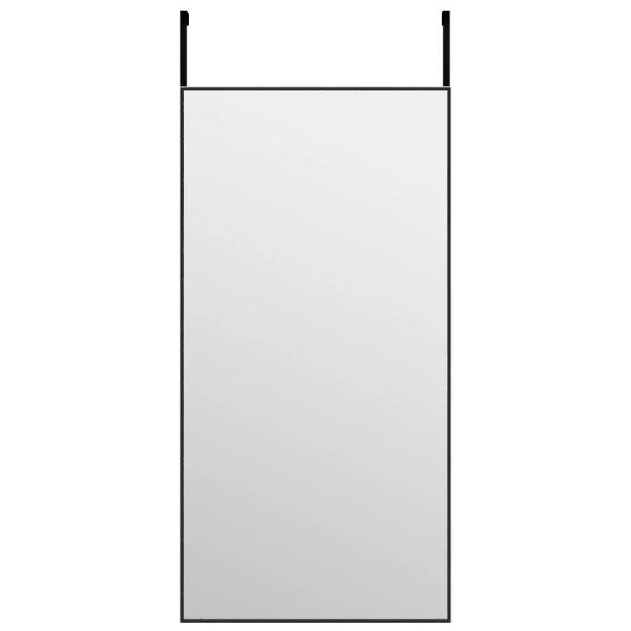 Deurspiegel 40x80 cm glas en aluminium zwart 40 x 80 cm Zwart