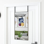 Deurspiegel 40x80 cm aluminium glas zwart