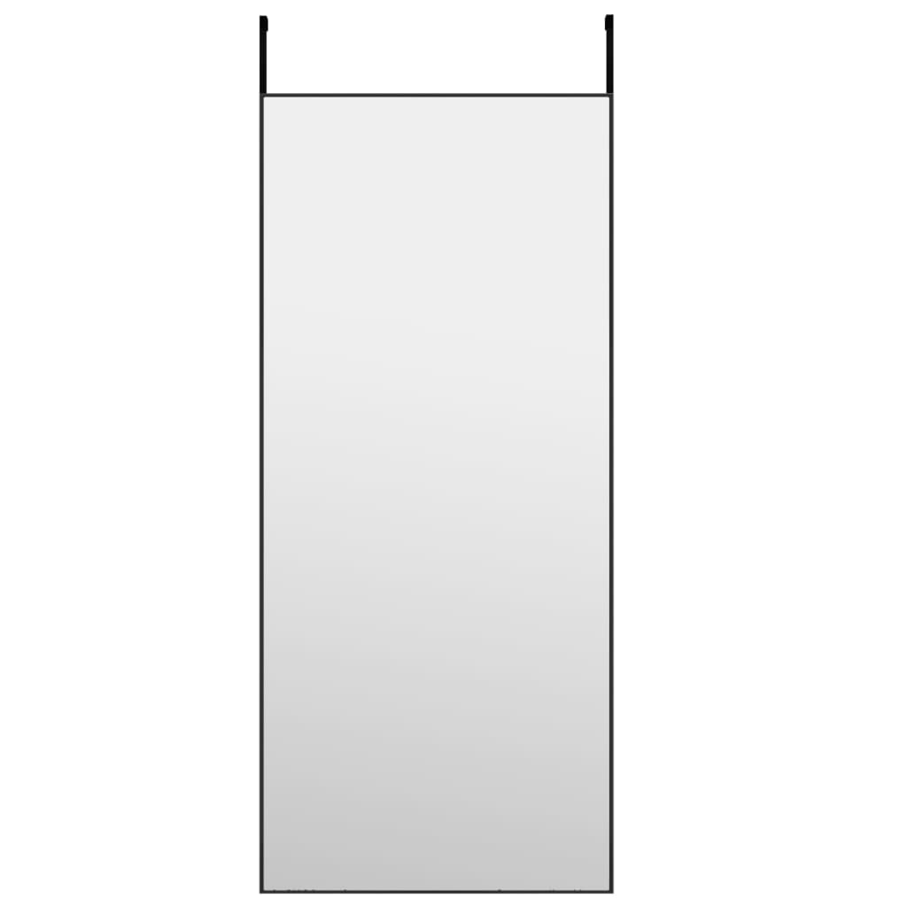 Deurspiegel 40x100 cm glas en aluminium zwart 40 x 100 cm Zwart