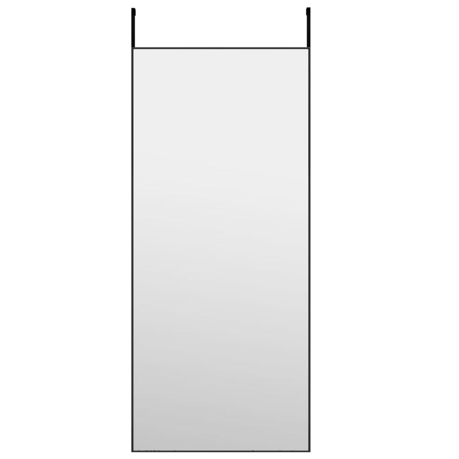 Deurspiegel 40x100 cm glas en aluminium zwart 40 x 100 cm Zwart