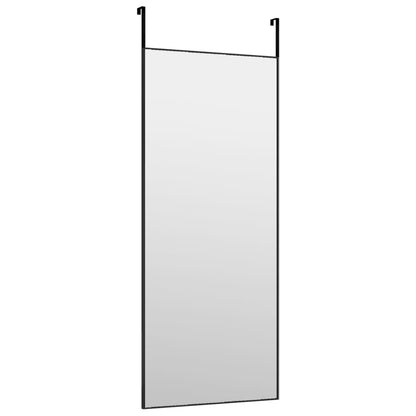Deurspiegel 40x100 cm glas en aluminium zwart 40 x 100 cm Zwart