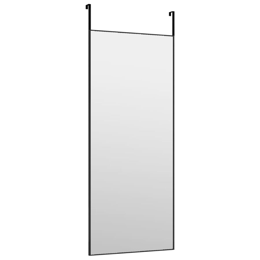 Deurspiegel 40x100 cm glas en aluminium zwart 40 x 100 cm Zwart