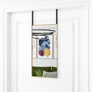 Deurspiegel 30x60 cm aluminium goudkleurig