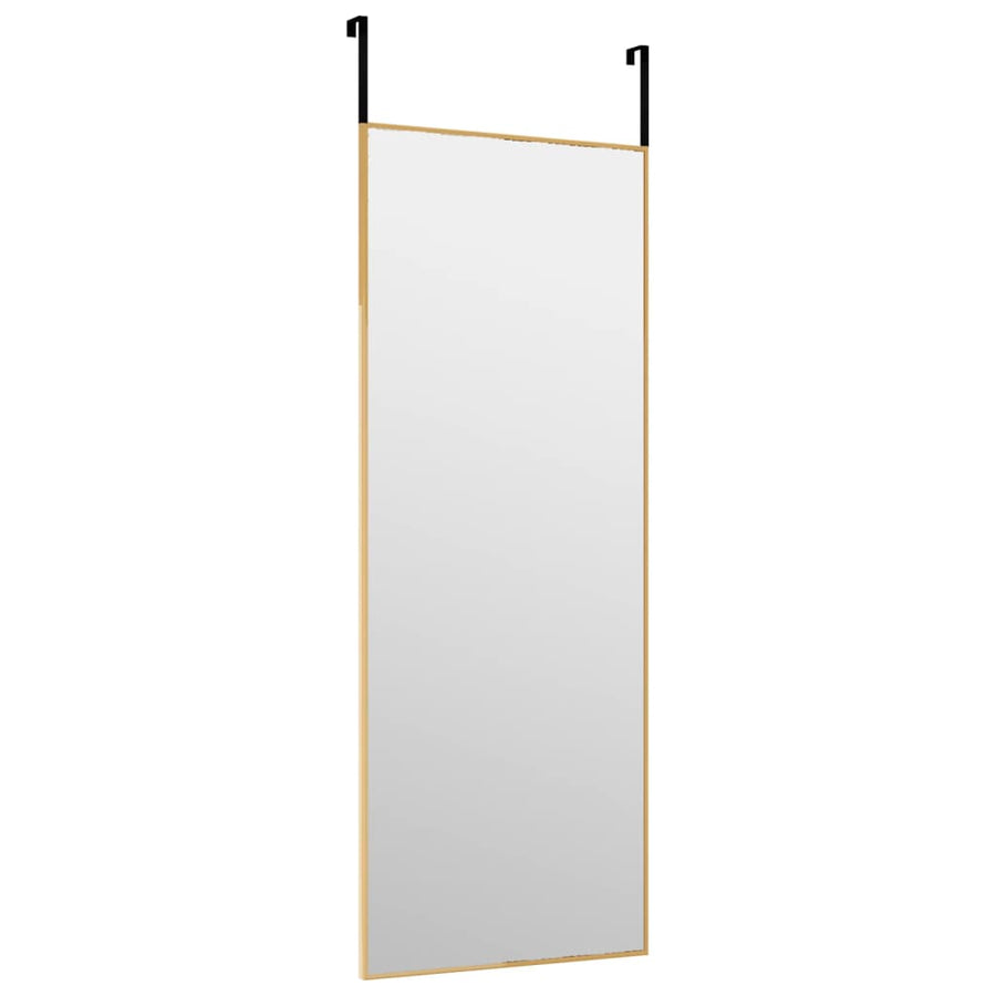 Deurspiegel 30x80 cm glas en aluminium goudkleurig 30 x 80 cm Goud