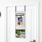 Deurspiegel 30x80 cm goud aluminium
