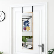 Deurspiegel 30x100 cm goud aluminium