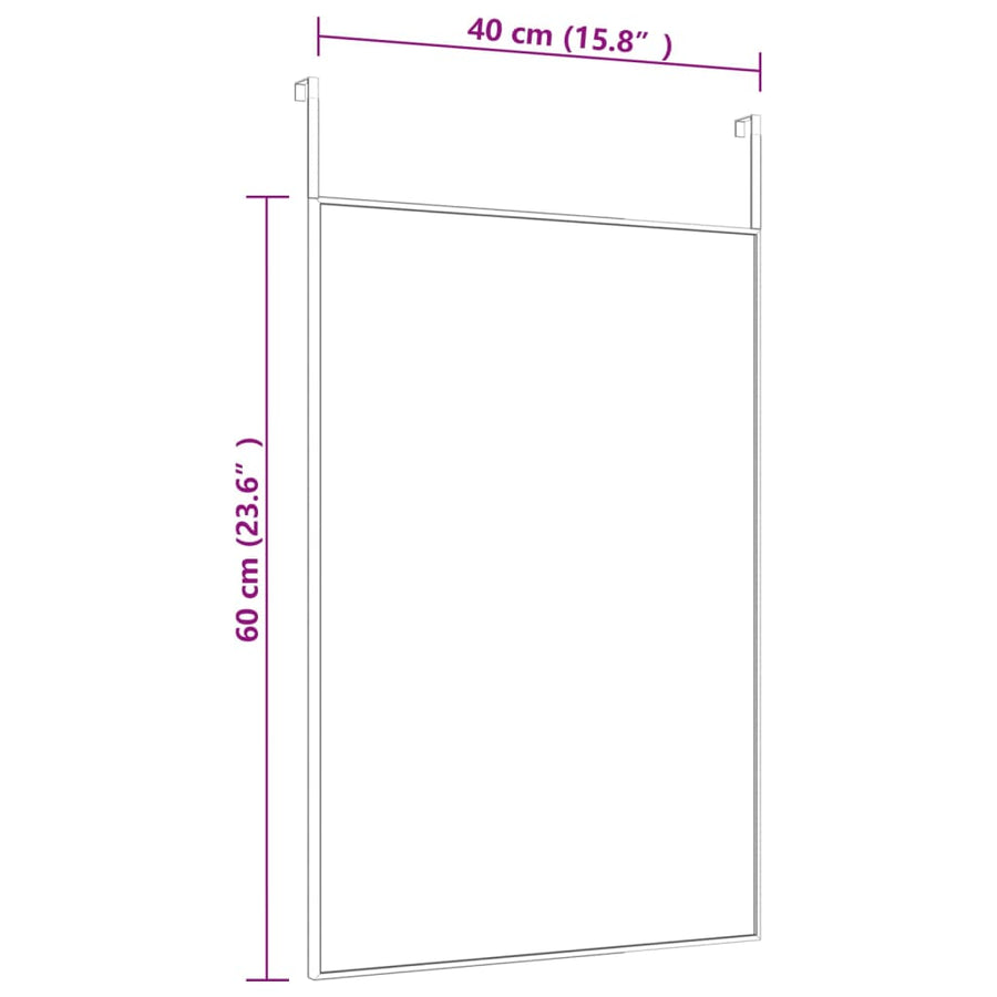 Deurspiegel 40x60 cm glas en aluminium goudkleurig 40 x 60 cm Goud