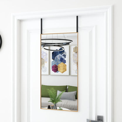 Deurspiegel 40x80 cm glas en aluminium goudkleurig 40 x 80 cm Goud