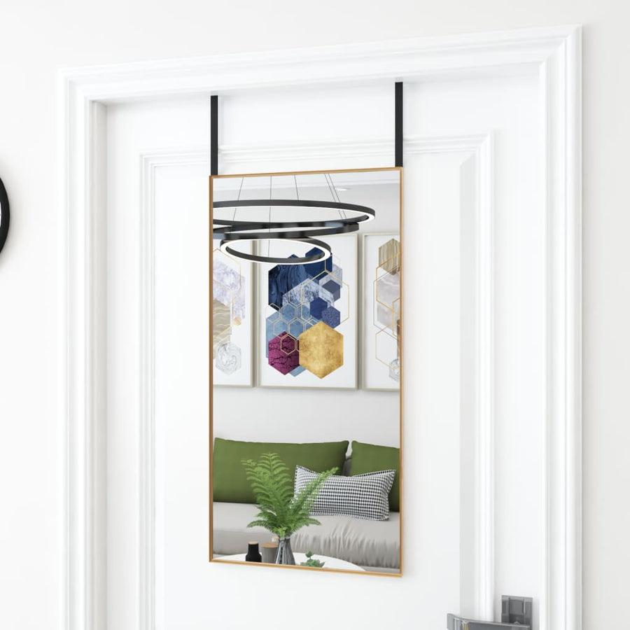 Deurspiegel 40x80 cm glas en aluminium goudkleurig 40 x 80 cm Goud