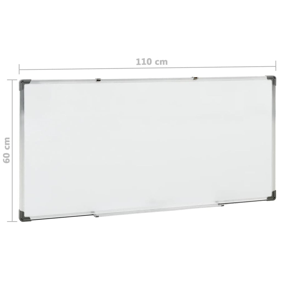 Whiteboard Magnetisch Staal Wit 110 x 60 cm