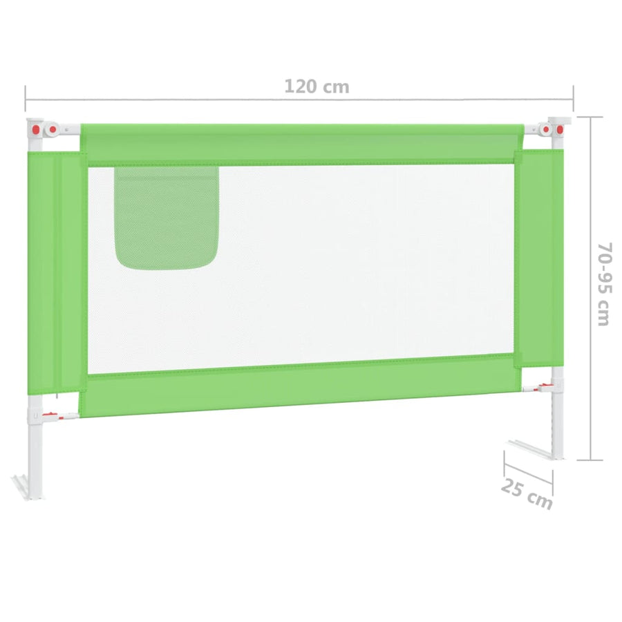 Bedhekje Peuter Stof 120 x 25 cm Groen