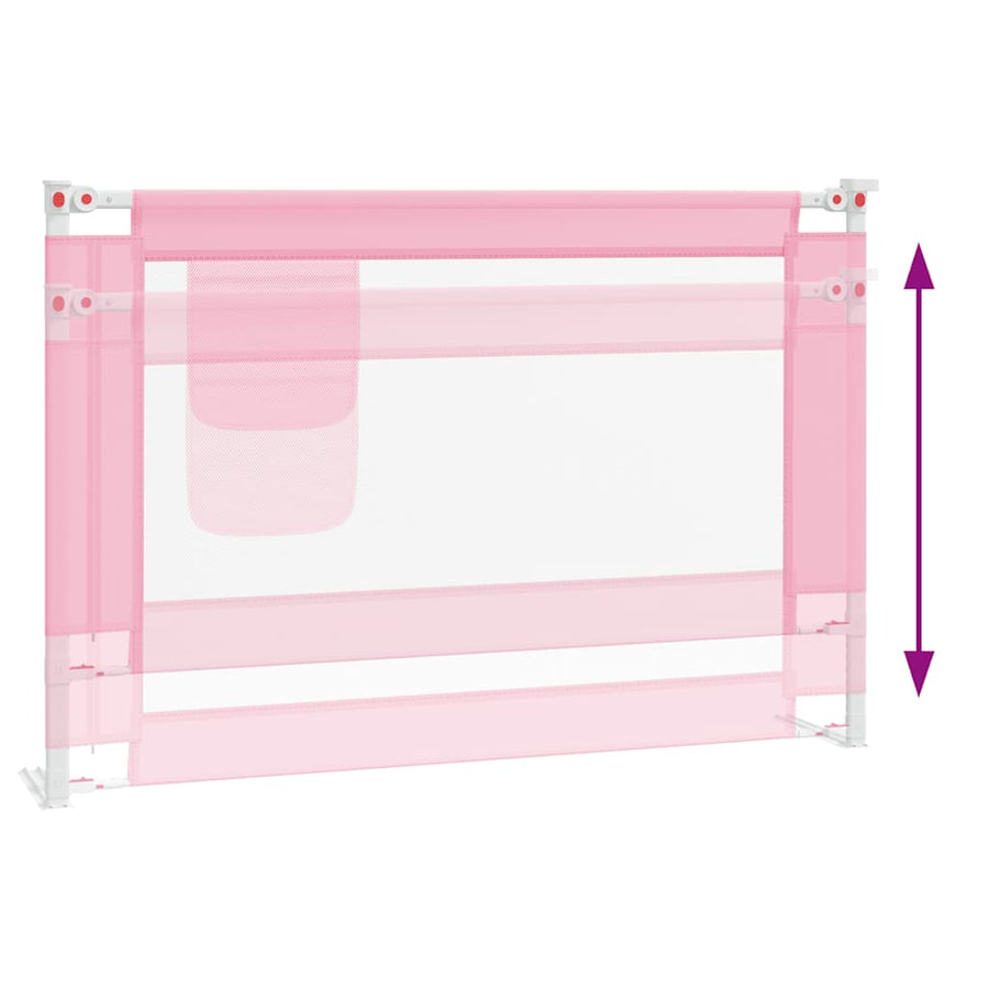 Bedhekje peuter 100x25 cm stof roze
