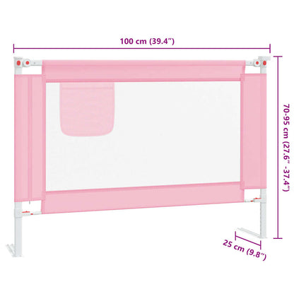 Bedhekje peuter 100x25 cm stof roze