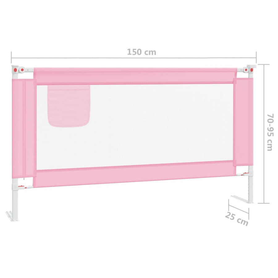 Bedhekje Peuter Stof 150 x 25 cm Roze
