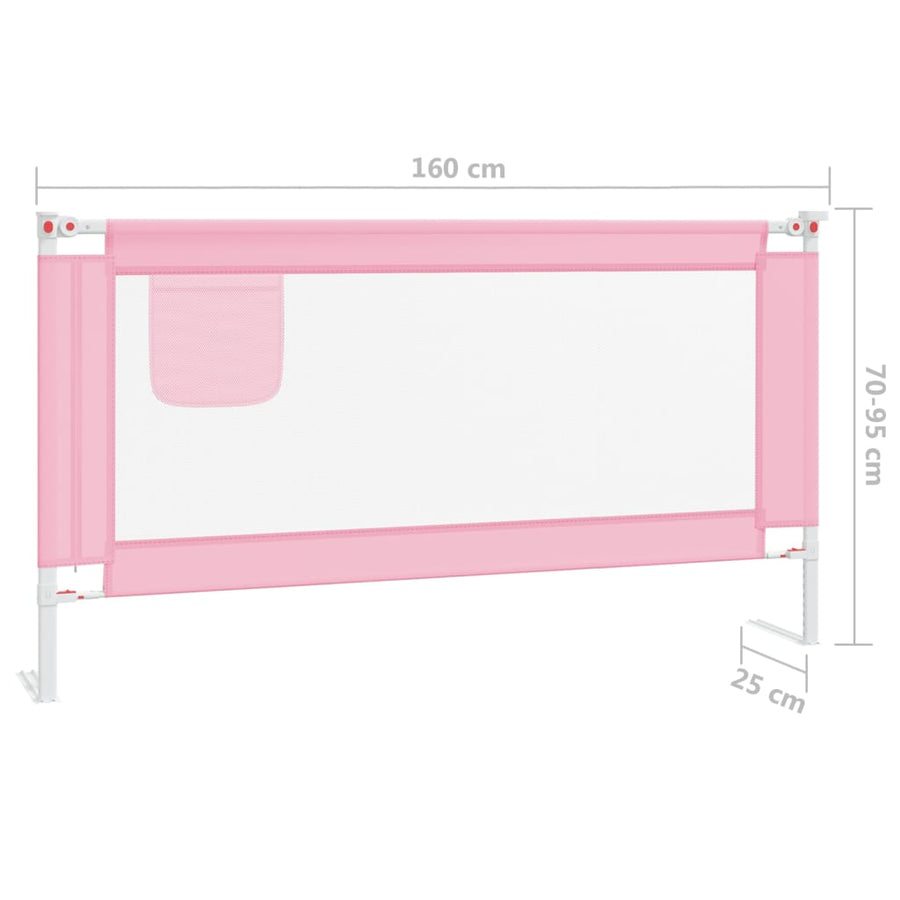 Bedhekje Peuter Stof 160 x 25 cm Roze