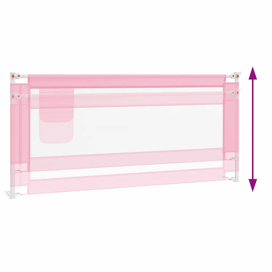Bedhekje peuter 200x25 cm stof roze