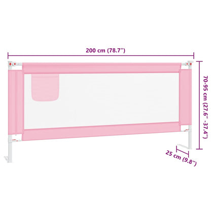 Bedhekje peuter 200x25 cm stof roze
