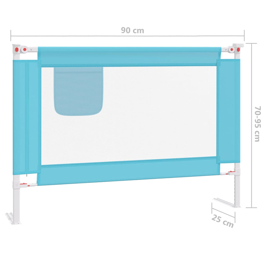 Bedhekje Peuter Stof 90 x 25 cm Blauw