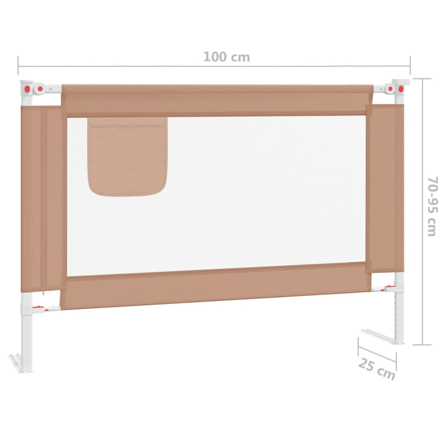 Bedhekje Peuter Stof 100 x 25 cm Taupe