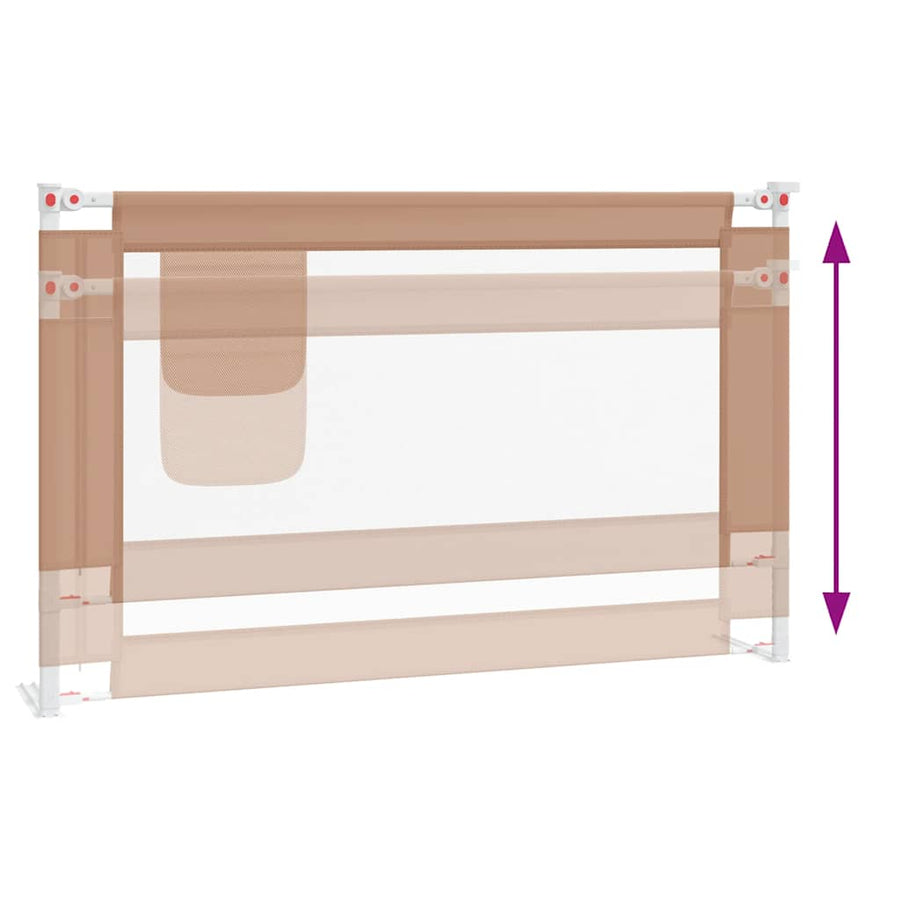 Bedhekje peuter 120x25 cm stof taupe