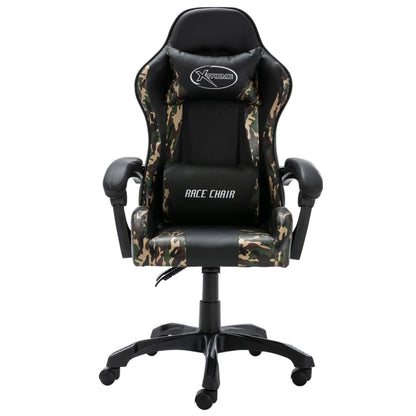 Racestoel Kunstleer Zwart En Camouflage