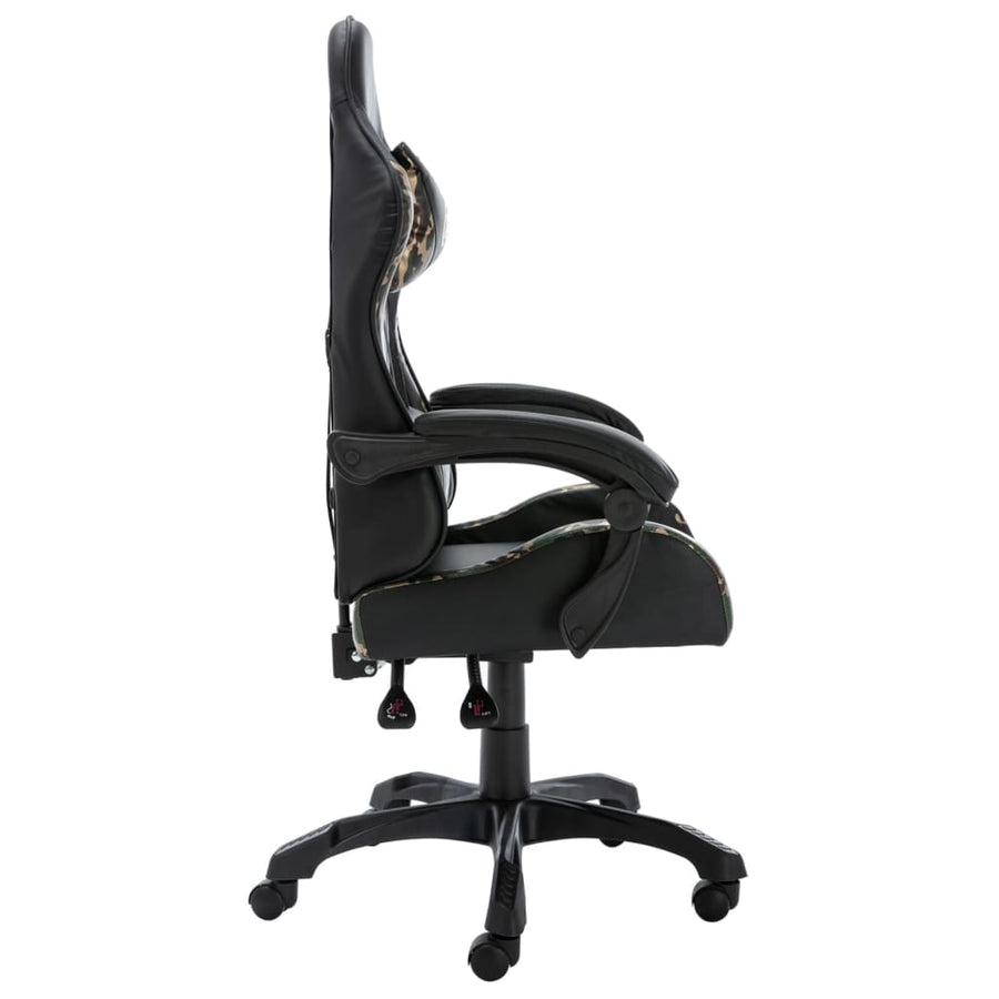 Racestoel Kunstleer Zwart En Camouflage