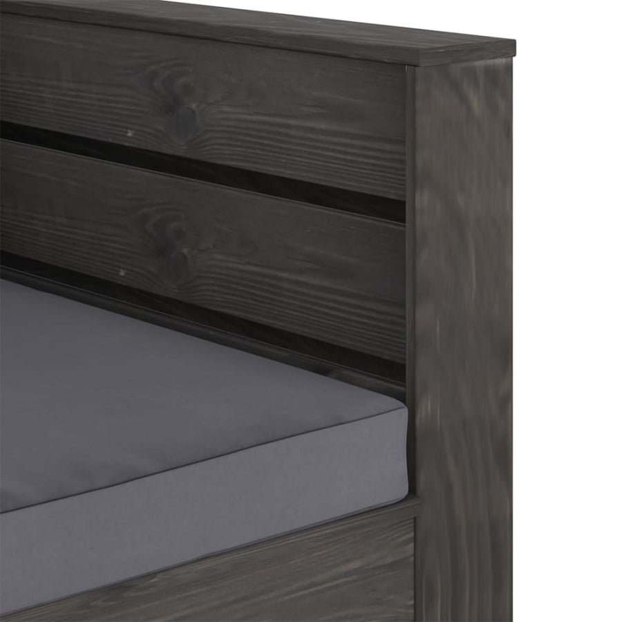 -Delige Loungeset Met Kussens Geïmpregneerd Hout Antraciet en grijs