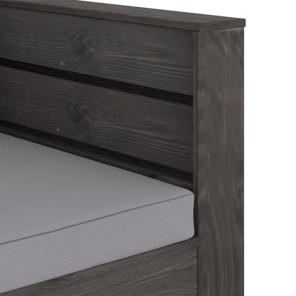 -Delige Loungeset Met Kussens Geïmpregneerd Hout Grijs